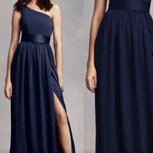 White by Vera Wang Bridesmaid dress, size 12, navy